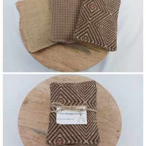 Trio d&rsquo;éponges lavables